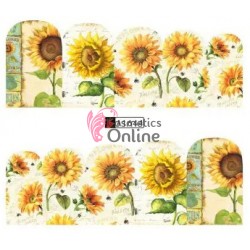 Stickere cu Apa pentru unghii cod A1644 cu floricele colorate